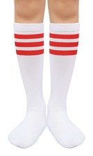 Kids Over the Calf Tube Socks Classical Stripes Cotton Soft Athletic Socks fo...
