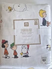 Pottery Barn Peanuts Organic Cotton Flannel Christmas Full Queen Duvet Cover New