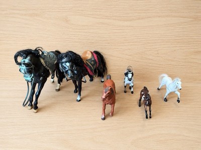 Vintage Model Horse Lot Breyer Kid Kore Marchon Horses Ponies & Tack 6 Pc