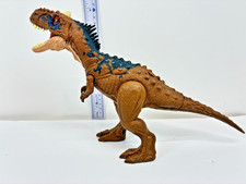 Jurassic World Dominion Roar Strikers Rajasaurus Dinosaur- Tested FREE SHIP