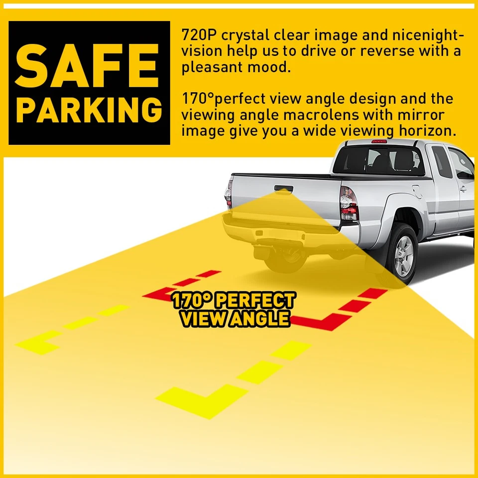 Fit Toyota Tacoma 2005-2014 2006 2007 2008 2009 Tailgate Handle w/ Backup Camera Foto 2 de 4