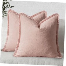 Valentines Decorative Throw Pillow Covers Neutral 18" x 18" Pack of 2 2 Pink