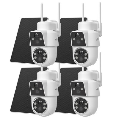 Solar Battery Powered Wireless WiFi Outdoor Pan/Tilt Home Security Camera System