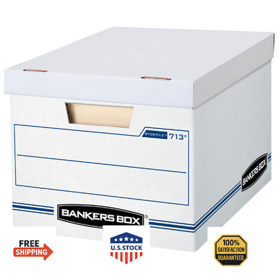 Bankers Box Basic Duty Storage Boxes w/ Lids, Letter/Legal, 20-Pack