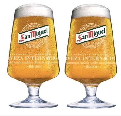 2 x San Miguel Half Pint Gläser 