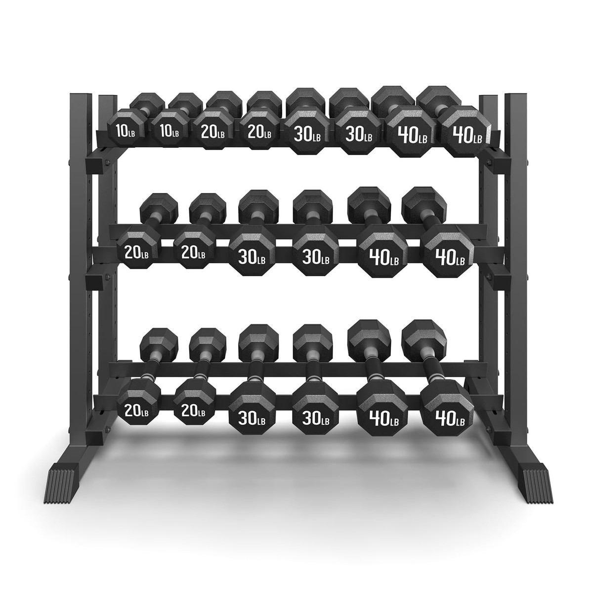 3-Tier Dumbbell Rack Stand Only, 1200LB Capacity Adjustable Weight