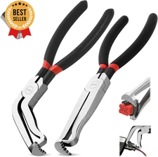 2pcs Electrical Connector Pliers Set Auto Disconnect Tool Fuel Line Plug Remover