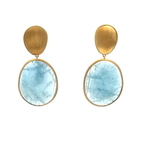 Marco Bicego Lunaria Gold Earrings 18k Yellow Gemstone Dangle Style