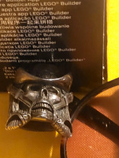 Silver Tone Skull Biker Band Ring Size O, No Gemstones, Unisex Style