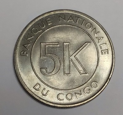 CONGO DEMOCRATIC REPUBLIC Zaire Leopoldville 1967 5 MAKUTA Mobutu Sese Seko