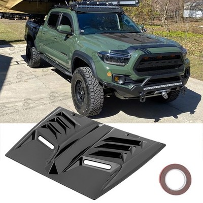 Air Flow Intake Hood Scoop Vent Bonnet Trim Cover Glossy Black For Toyota Tacoma
