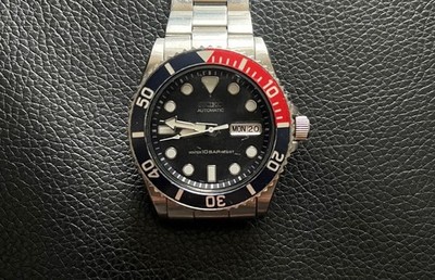 Seiko 7S26-0040 Auto Diver Watch 200m Water Resistant Pepsi Dial Used