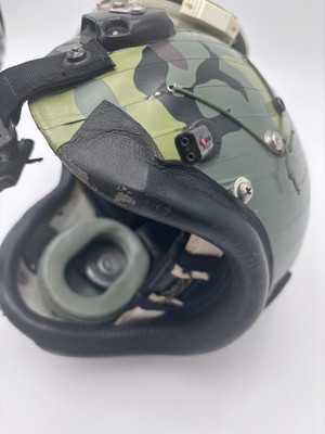 USAF HGU-26/P Dual Visor Flight Helmet Woodland Camo Taped - Size