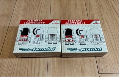 Honda ASIMO freshly assembled mascot set of 2 unused Honda