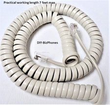 Off White 12Ft Handset Cord for Conair Phone SW202 SW204 SW2502 PR5007 PR5100