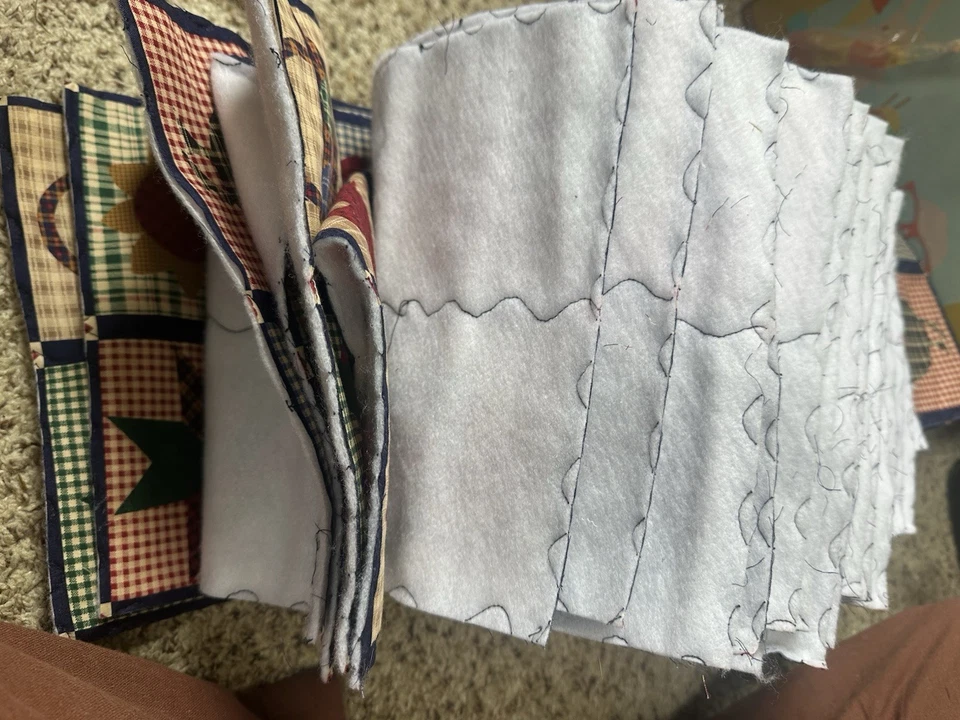 27 pieces Cranston FABRIC Country Hearts Flowers Baskets Plaid  24”x9” pieces - Image 4 of 4