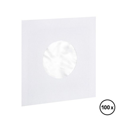 100x 7'' Record Inner Sleeves - Innenhüllen (antistatisch / weiß 80 g/m²) White