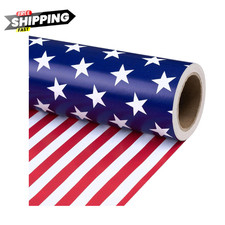 Reversible Patriotic Wrapping Paper Roll Mini...
