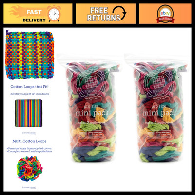 10'' PRO Multicolor Potholder Weaving Loops | Craft 2 Cotton Potholders Set