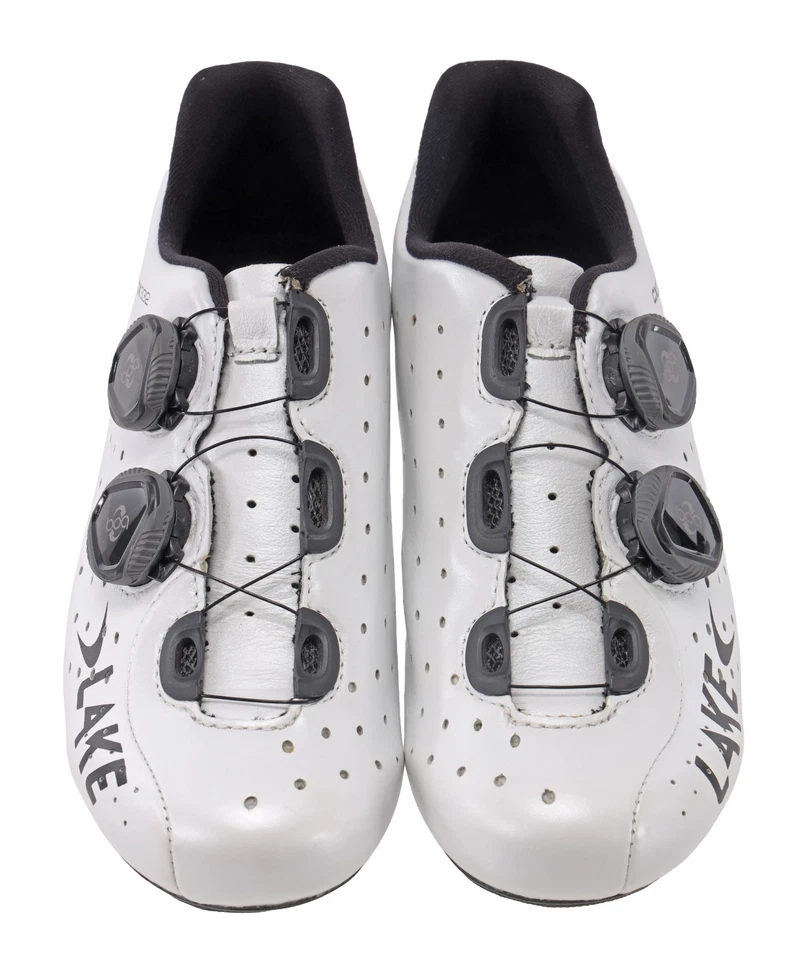 Lake CX332 Carbono Bicicleta de Carretera Zapatos EU 38 US 7.5 Mujeres BLANCO 3 Pernos BOA Ciclismo TT Foto 3 de 4