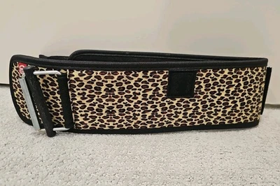 2POOD Powerlifting Gürtel XS Leopard Gepard Print Nylon Klettverschluss - Bild 1 von 4