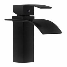 Miseno ML531 Black Remi 1.2/2.2 Gpm Single Hole Waterfall Bathroom Faucet