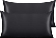 2 Pack Satin King Pillowcases for Hair and Skin, Luxurious and Silky Pillow Case