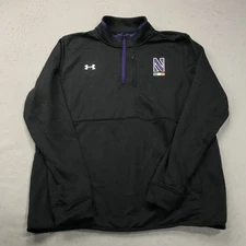 Northwestern Wildcats Jacket Mens Large Under Armour Ireland 1/4 Zip TEAM ISSUED