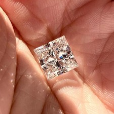 3 Ct Natural D Color CVD Lab Grown Diamond VVS1 Princess Cut Diamond Certified