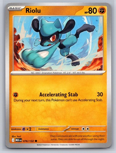 Riolu Pokemon ME01: Mega Evolution #076/132