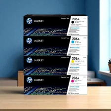HP 206A 4-Pack Laserjet Toner Cartridge W2110A-W2113A