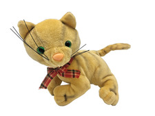 Tara Toys Kennel Kittee Plush Yellow Kitten Green Eyes Vintage 80 s