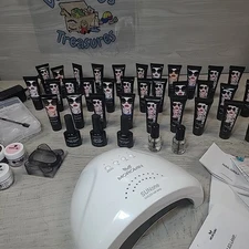 Morovan Poly Nail Gel Lot of 25 NEW + SUNONE UV LED Nail Lamp + EXTRAS!!!