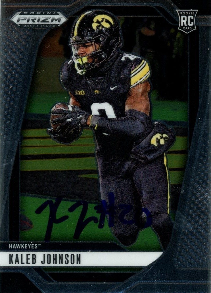Kaleb Johnson Signed Iowa Hawkeyes 2025 Panini Prizm #38 Card Beckett 56975