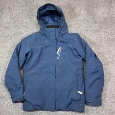 Spyder Jacket Kids 16 Blue Hooded Insulated Ski Winter Snow Removable Hood
