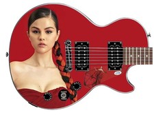 Selena Gomez Signed Gibson Epiphone Les Paul Photo Graphics Guitar ACOA