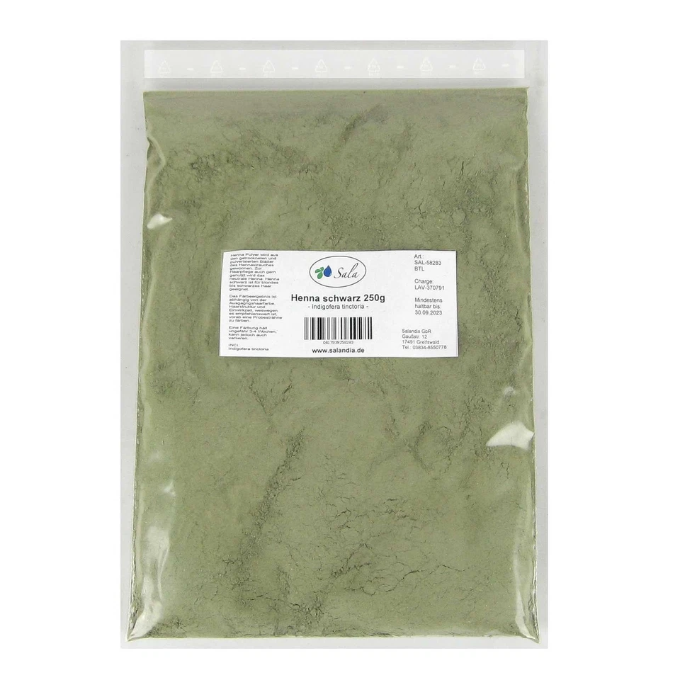 Sala Henna Pulver Hennapulver Haarfarbe schwarz 250 g Beutel - Bild 1 von 1
