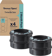 Tommee Tippee Twist and Click Advanced Nappy Bin Original Refill Cassettes, Excl
