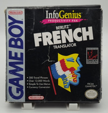 InfoGenius Berlitz French Translator - Nintendo Game Boy CIB Complete in Box