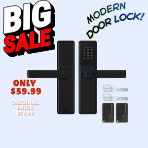 Serrure de porte avec empreinte digitale intelligente, serrure de porte avant sans clé