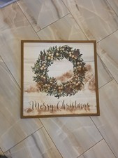 Hobby Lobby Merry Christmas Wall Art 23 x 23 Rustic Farmhouse Wreath Sign