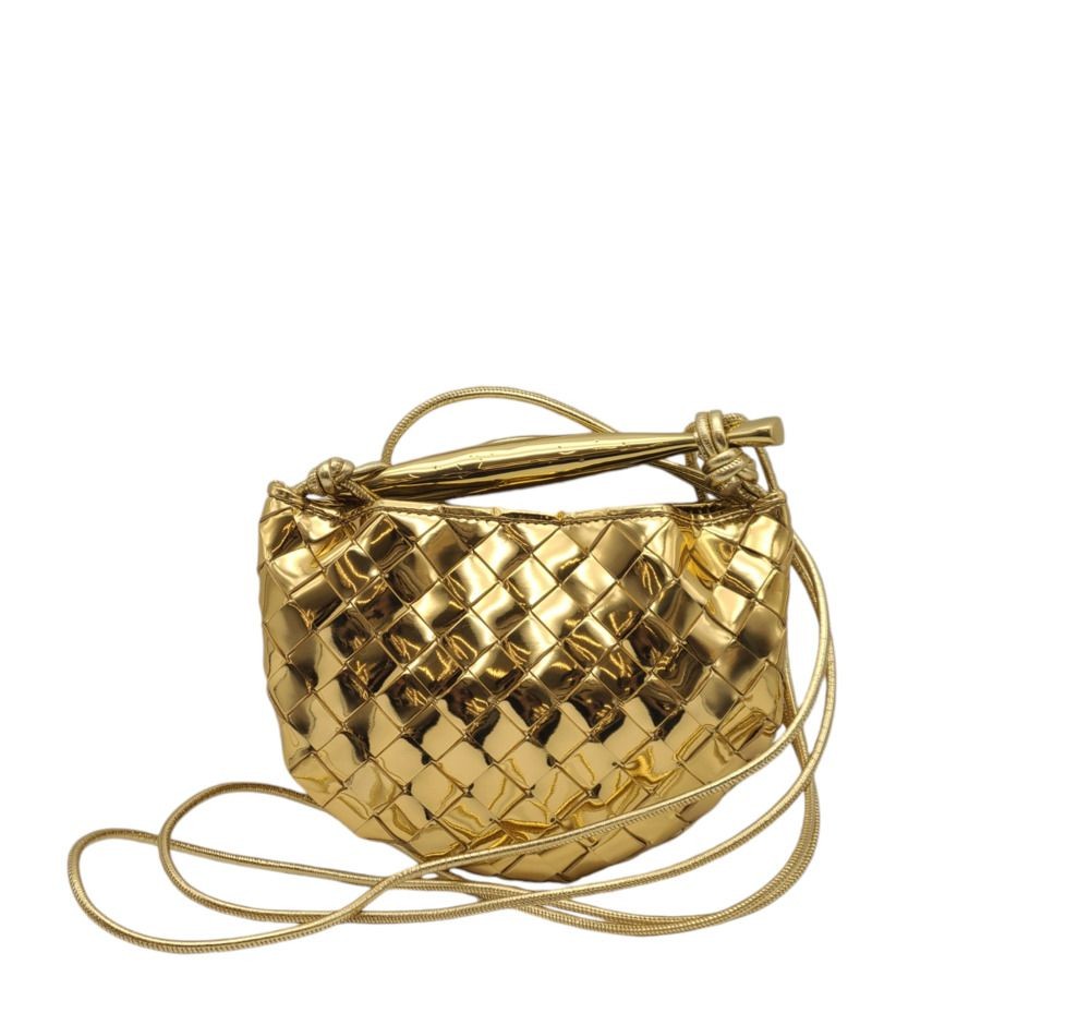 Bottega Veneta Unused Sardine Shoulder Bag Gold BOA101417 151516957 [P]