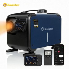 8KW Diesel Air Heater 12V 24V 110-240V WiFi Bluetooth CO Sensor Thermostat Van