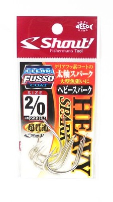 Shout 233-CH Spark Heavy Jigging Single Hook TC Clear Coat Size 2/0 (4930)