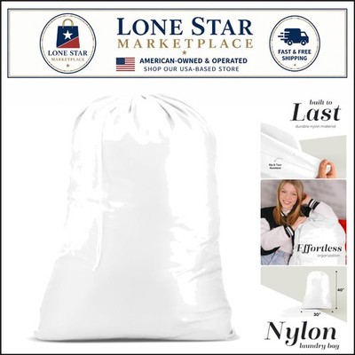 Extra Large Heavy Duty Laundry Bag - 30'' x 40'' Durable Nylon, 60 lbs Capacity