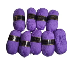 9 Garnstudio Camelia Yarn #23 Deep Lavender 100% Superwash Wool - 50g Skeins