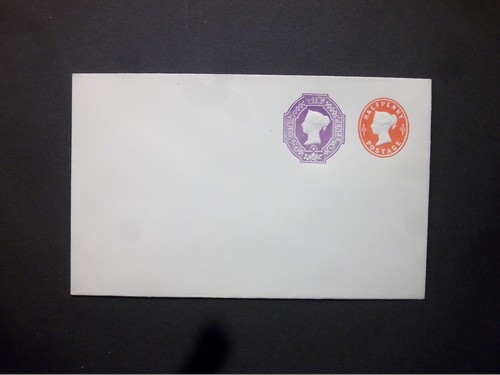 GB Postal Stationery STO 1893 QV 1/2d + 6d embossed compound Envelope H&B ESC109