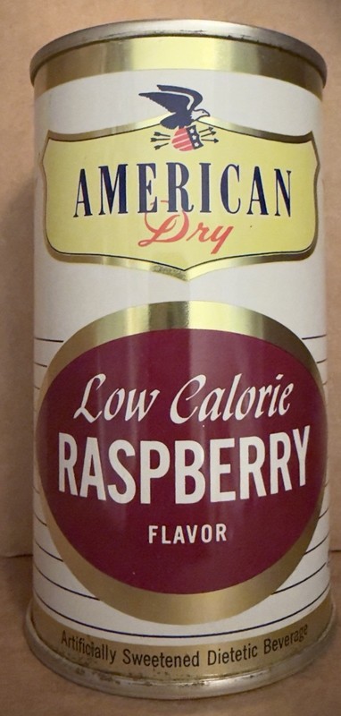 American Dry Low Calorie Raspberry Flavor Soda Flat Top — Near Mint, Sealed