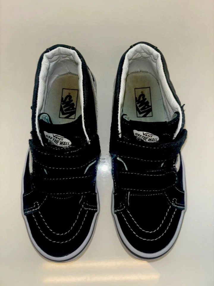 Zapatillas Vans Sk8-Mid Blanco y Negro Reedición Talla 3 Regreso a la Escuela Gancho y Lazo Foto 2 de 4