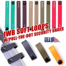 IWB Soft Loops w/Pull-The-Dot Security Snaps & Softloop Mounting Hardware 2 pack